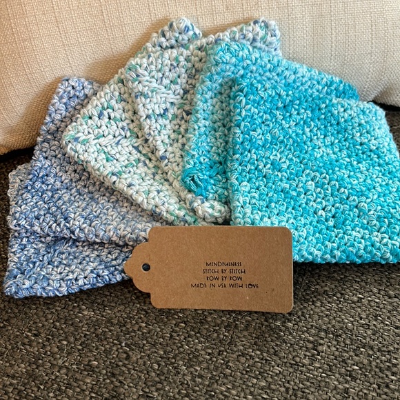 NWT 6 Coasters Made in USA with 100% recycled cotton! Perfect to use as trivet! - Picture 2 of 3